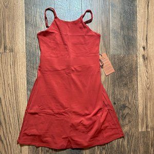 Girlfriend Collective Naomi Activewear Dress Lava Red Size M NWT